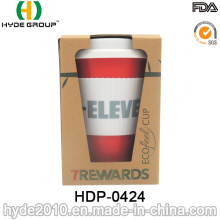 Taza de bambú respetuosa del medio ambiente de la fibra 450ml hecha en China (HDP-0424)